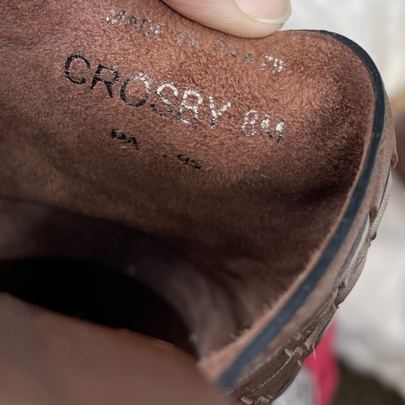 Brighton Crosby Mules Clogs Women's Size 8M Woven Studs Leather Brown - Picture 8 of 12